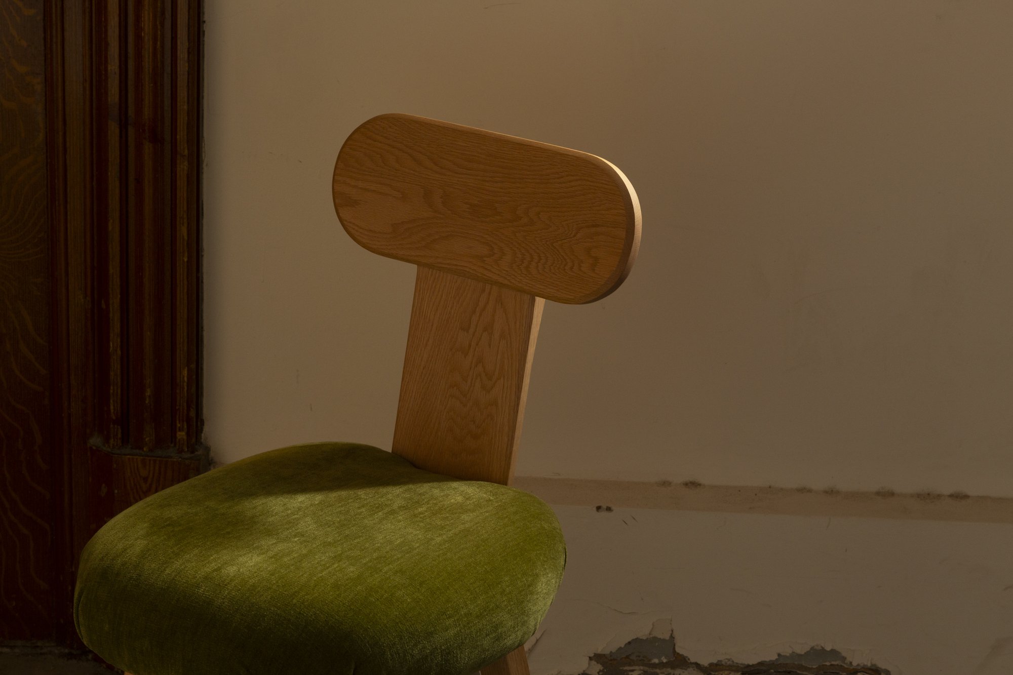 Field Dining Chair detail of chamfered legs
